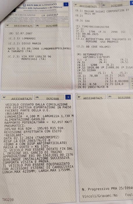 Suzuki SX4 1,9 TDI, Сузуки СХ4 на части!!
Май 2007