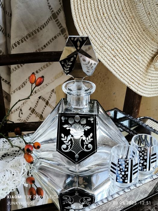 Кристална гарафа с 4 Paldа  Чехословакия