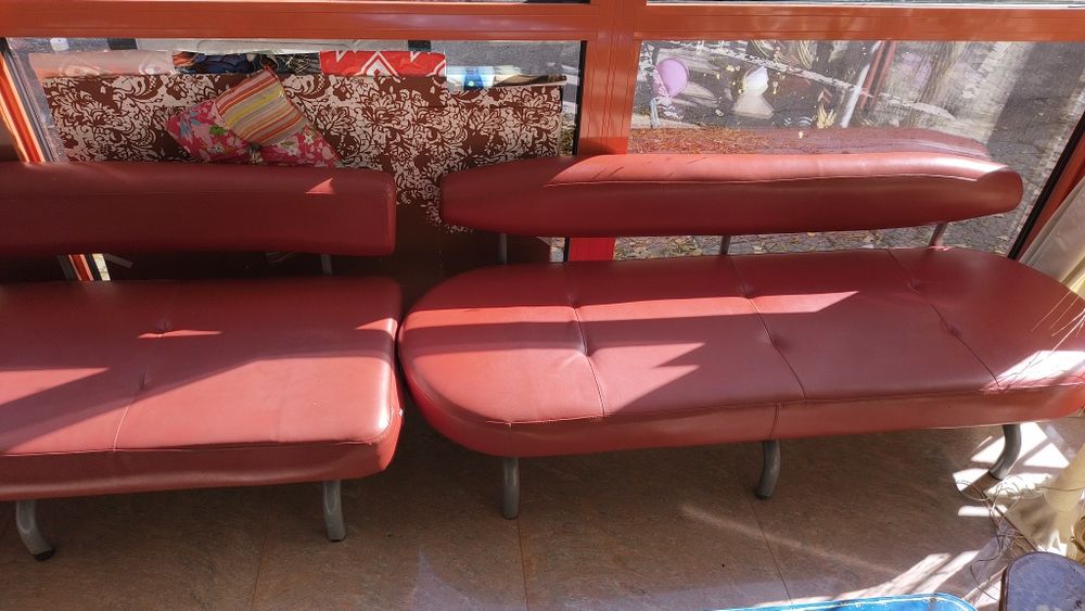 7бр тройки и четворки естествена кожа дивани