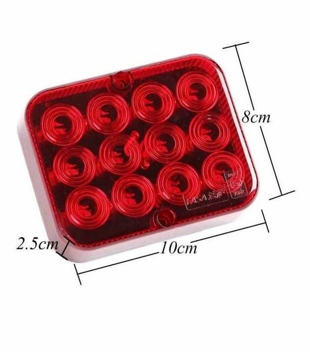 1 БРОЙ LED Задна Светлина За Мъгла Стоп Червен 12V E11 Стоп за ремарке