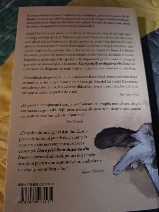 Vand cartea:Daca pisicile ar disparea din lume