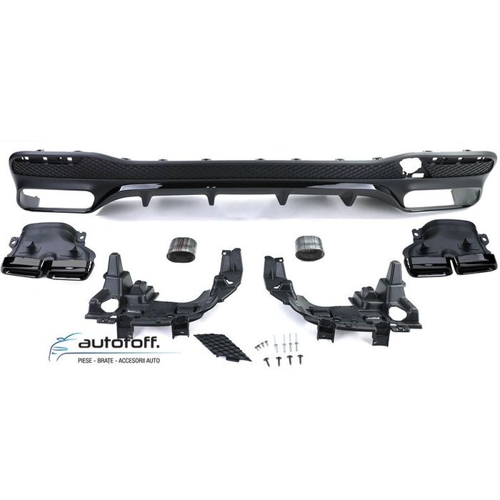 Difuzor bara spate compatibil Mercedes GLS X166 Facelift (15-19) Black Look