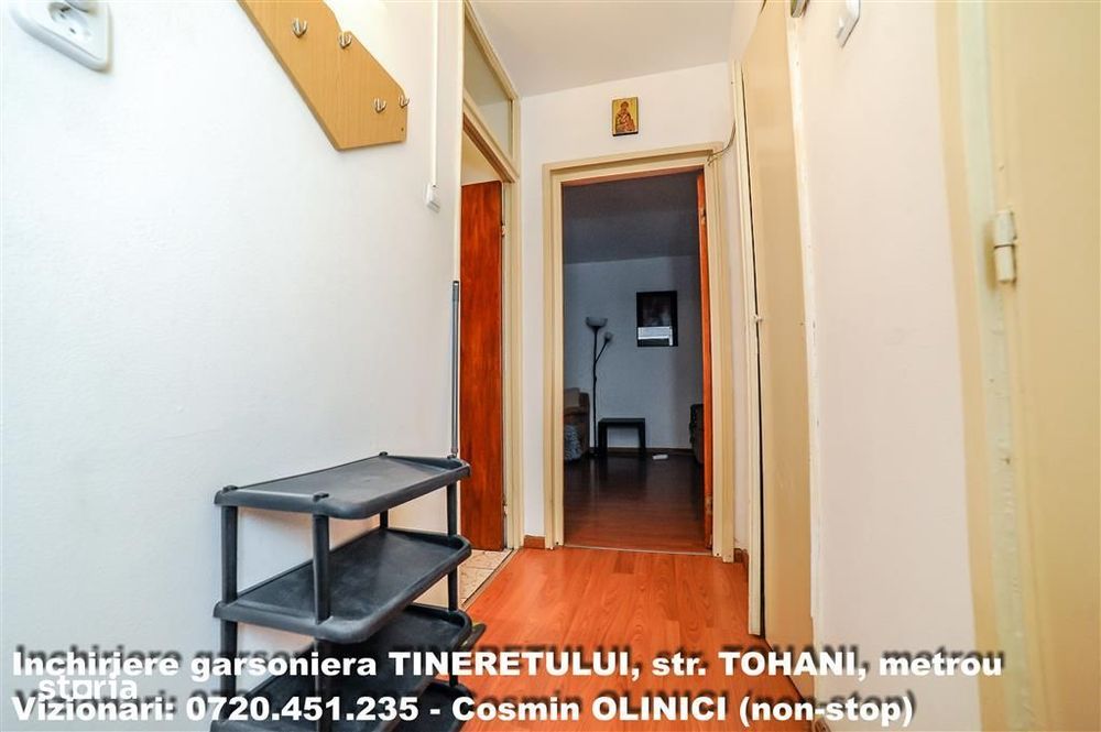 Inchiriere garsoniera TINERETULUI (Tohani), dec., metrou, pet friendly