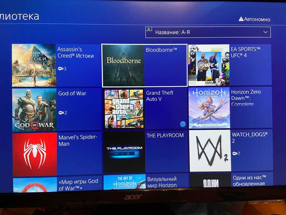 Playstation 4 Slim 1TB + геймпад, игры