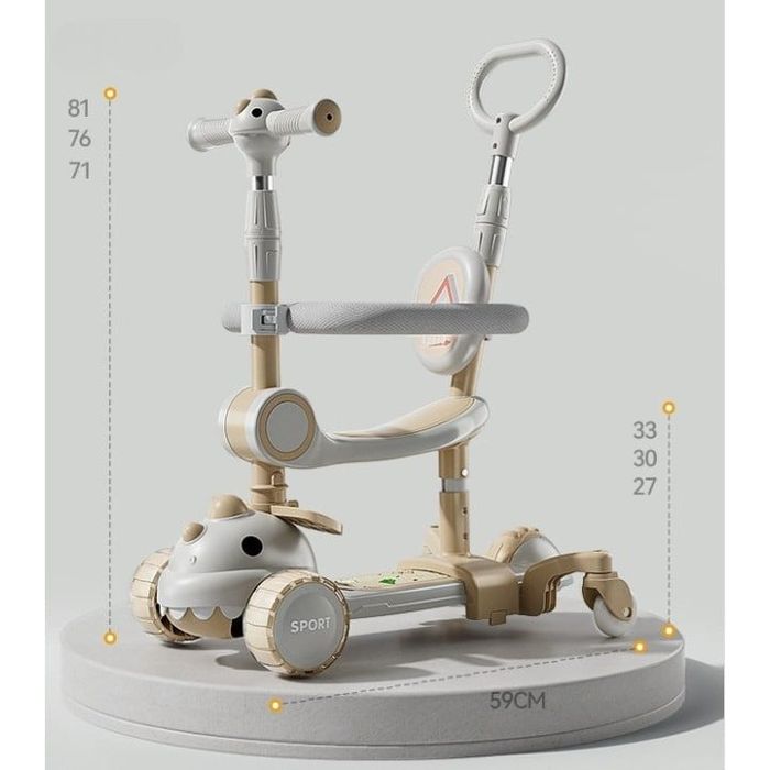 Trotineta 6 in 1 cu lumini și muzică