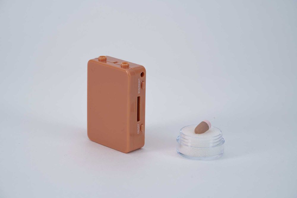 Cutiuta GSM pentru copiat cu cartela SIM + casca de copiat fara fir