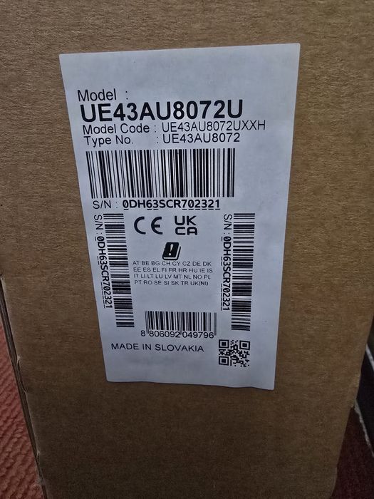 Samsung Series 8 UE43AU8072U 109,2 см (43") 4K Ultra HD Smart TV Wi-Fi