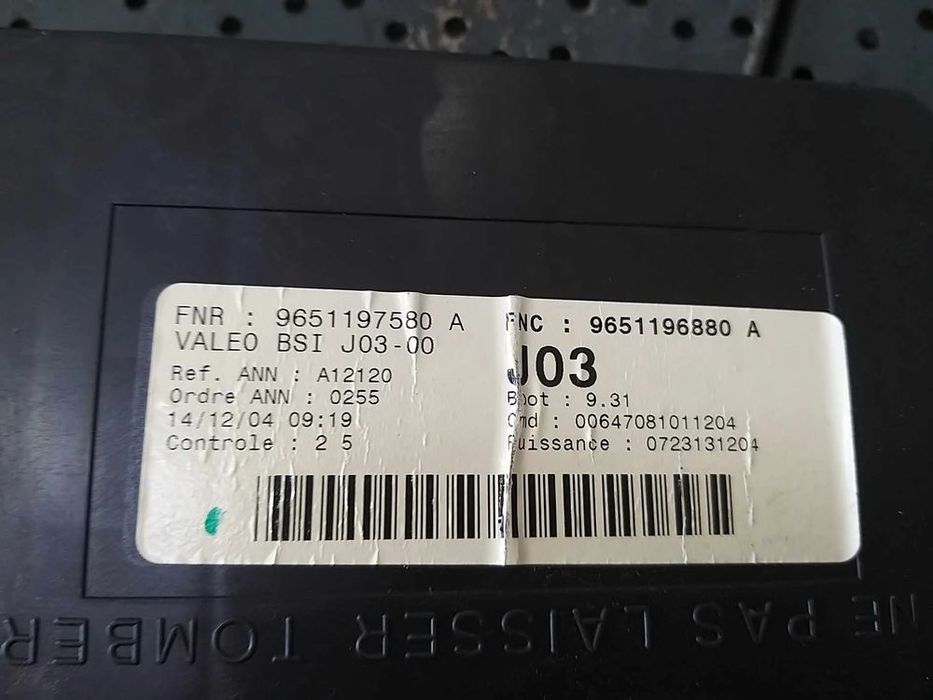 Tablou panou sigurante bsi 1.6 hdi peugeot 307 sw 9651197580a 9651196880a