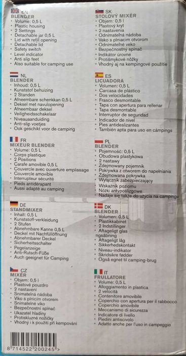 Vand blender Impulse 0,5l, import Olanda