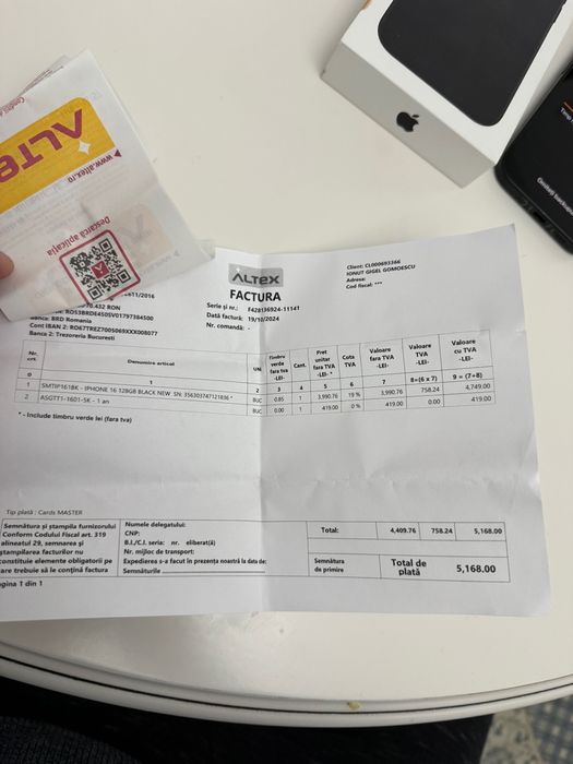 Iphone 16 aproape nou,inca in garantie