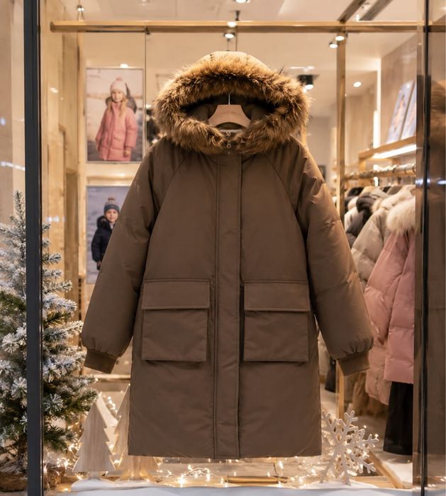 Новый. Стильный зимний пуховик.