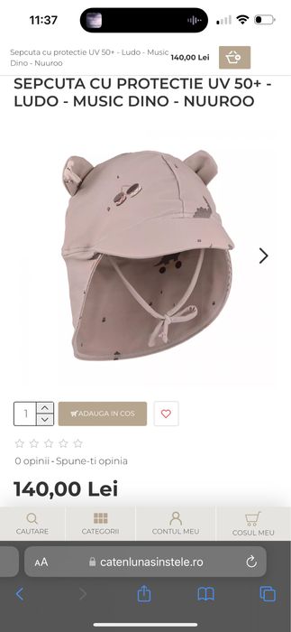Sepcuta cu protectie UV 50+ - NUUROO