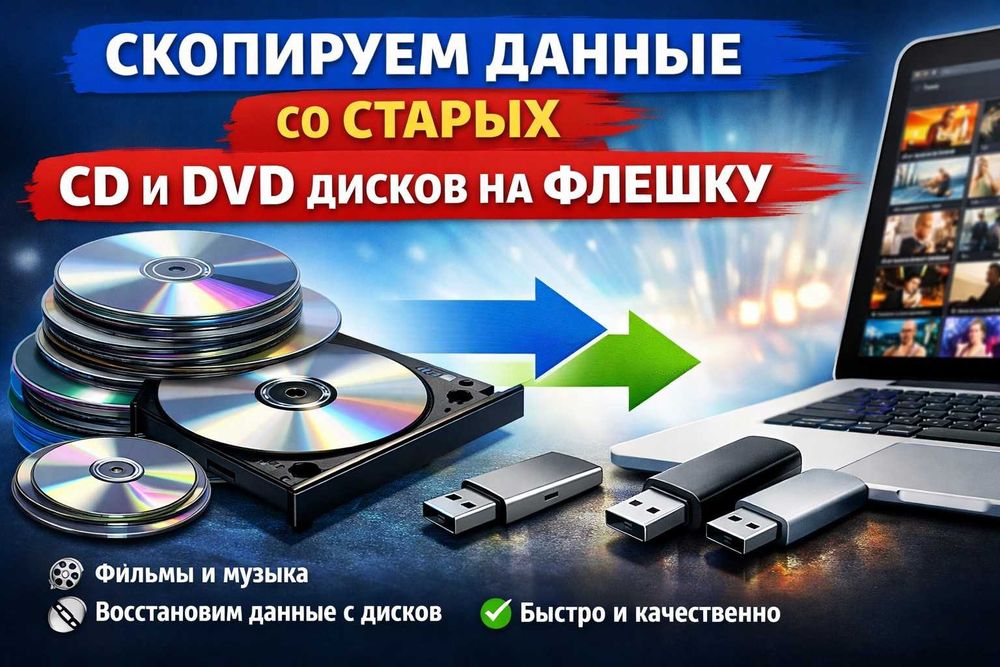 CD va DVD disklaringizdagi ma’lumotlarni fleshkaga ko‘chirib beramiz.