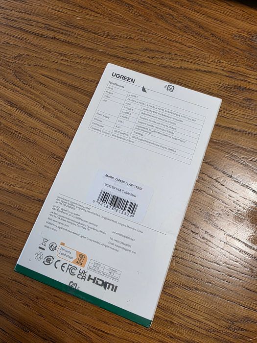 Докинг станция Ugreen 9-in-1 CM639 Чисто нова Запечатана