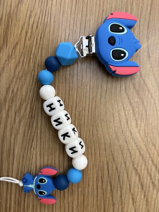 Силиконов клипс за биберон с име