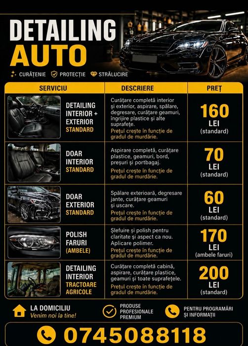 Detailing auto la domiciliu/detailing interior tractoare agricole