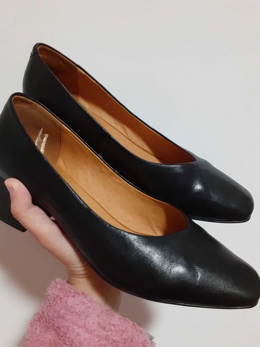 Pantofi negri piele naturală mărimea 39 transport gratuit easybox