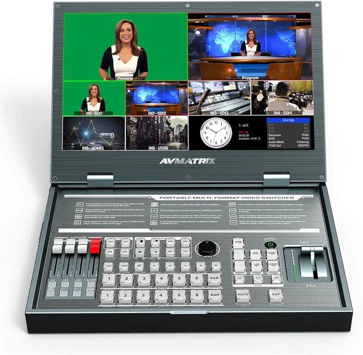 Mixer  AVMATRIX PVS0615U Portabil 6-Canale  cu USB Streaming