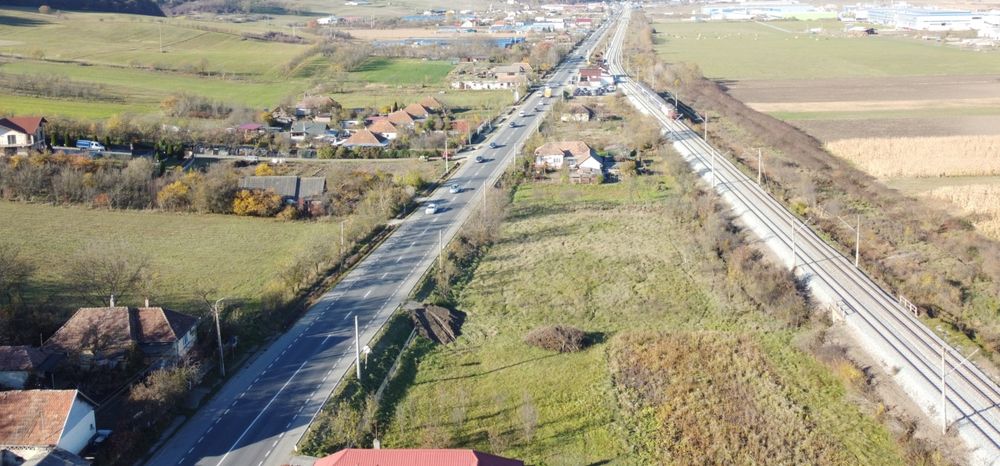 Teren Intravilan 3800MP la  intrare Dej/ cu front la DN 1C/Utilități