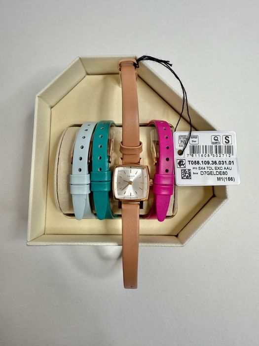 Оригинальные новые Tissot Lovely Square женские часы Швейцария