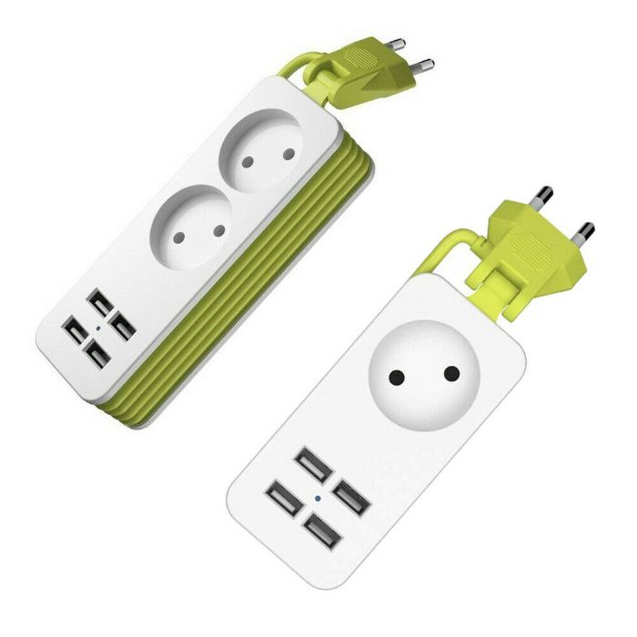 Prelungitor cu 2 Prize si 4 USB, 1.5 metri. Nou ambalat!