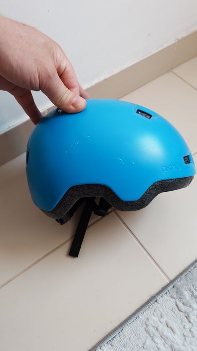 Cască protecție copii Oxelo B100 Blue (Decathlon) - Mărimea S (52-54 cm)