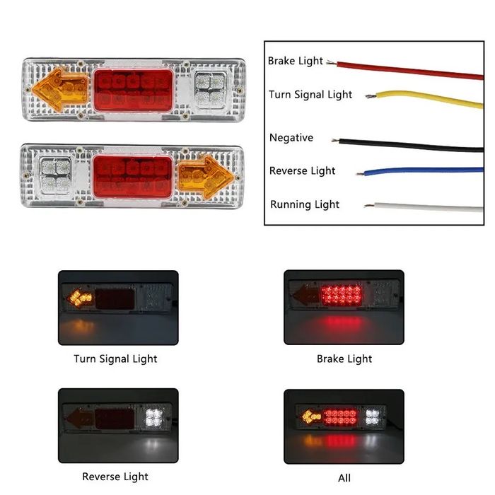 2 Броя Диодни стопове за ремарке бус платформа LED Стопове 12 волта