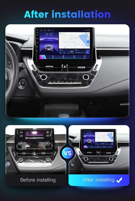 NAVIGATIE ANDROID 14 Toyota AURIS 2018+ 1/8 Gb CarPlay