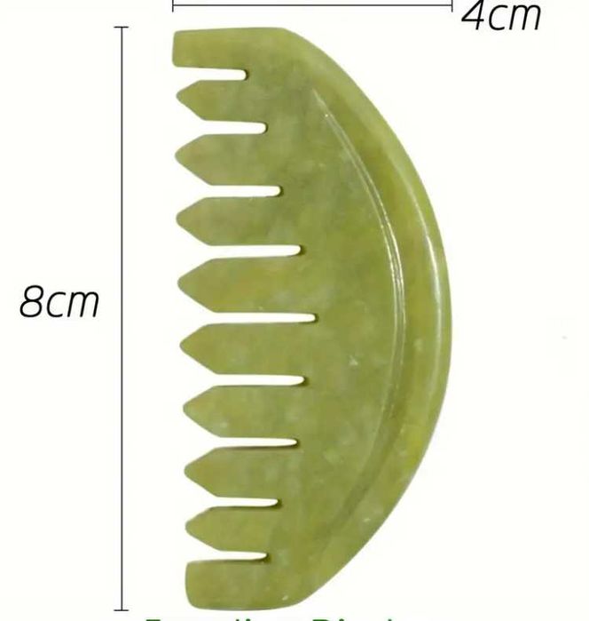 Гребен за коса от естествен нефрит или Камъни за очи