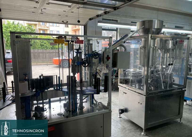 Linie de imbuteliat - AUTOMATA - Umplere/Dopuire/Etichetare/Capisonare