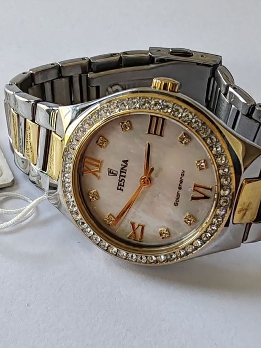 Ceas Festina Solar Energy Quartz Cadran Perlat - 35 mm Nou-Nepurtat!