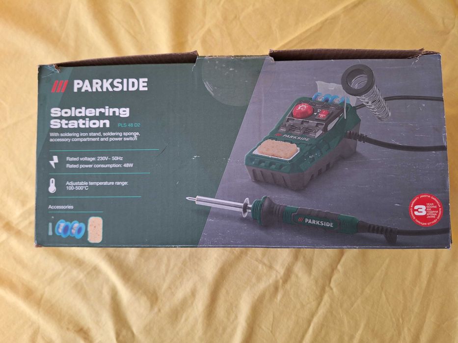 Stație de lipit Parkside cu 5 trepte de temperatură, accesorii incluse