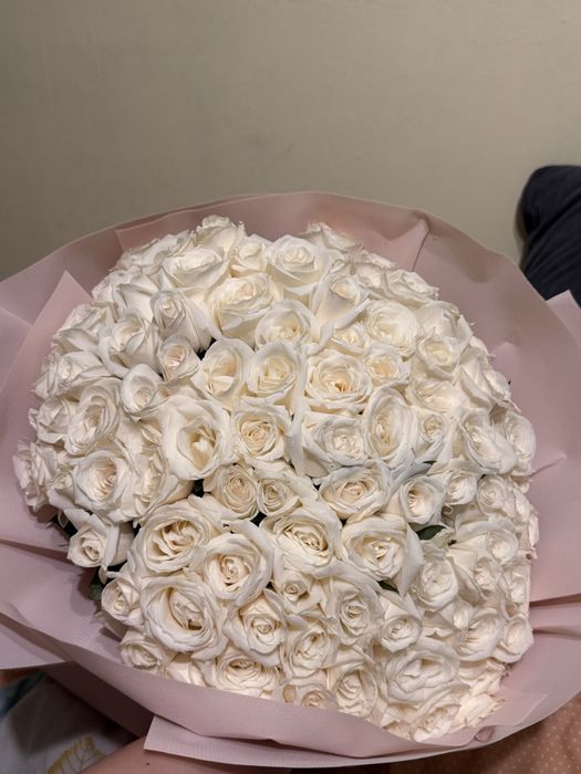 Букет Белые Свежие Розы