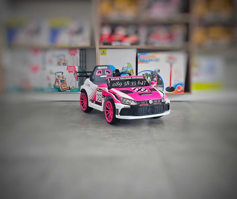 ТОП ЦЕНА!НОВО!Акумулаторна кола VW Drift PINK с 12V,функция дрифт,USB