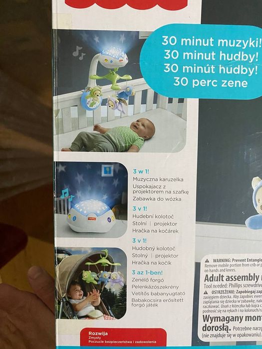 Новая Музыкальный мобыл и ночник 0+ для кровати и коляски