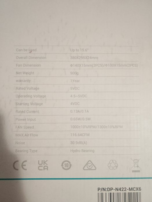 Cooler Laptop Deepcool Multicore x6
