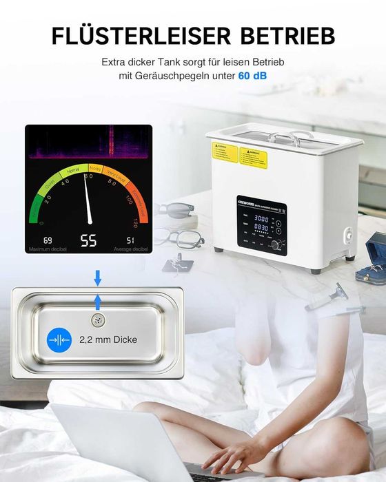 Ултразвуков пречиствател CREWORKS Ultrasonic Cleaning 6 литра,Гаранция
