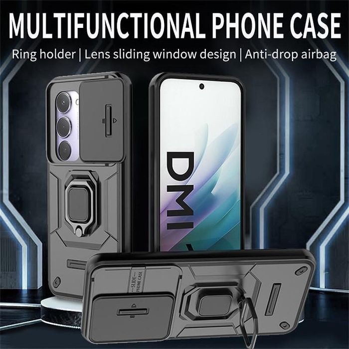 Удароустойчив кейс ringcase с капак за xiaomi redmi 15 4g