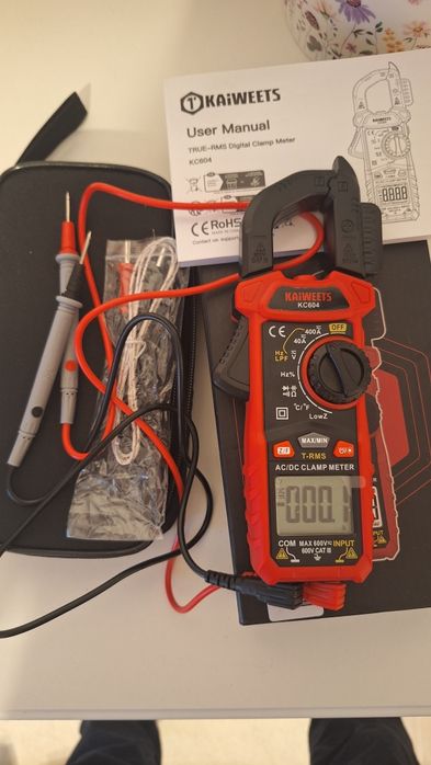 Clemă multimetru pentru măsurarea tensiunii și curentului AC/DC,