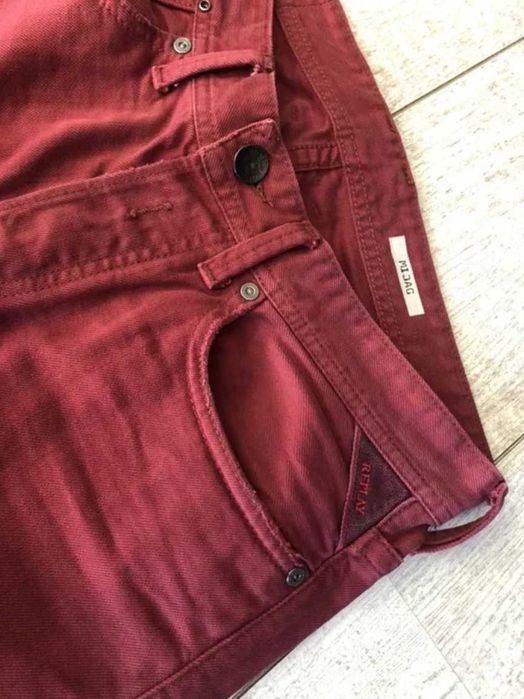 Replay оригинални мъжки дънки в цвят бордо