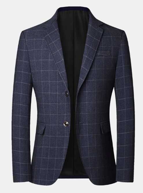 Sacou blazer slim 38 M slim Massimo Dutti NOU lana finest Italian navy