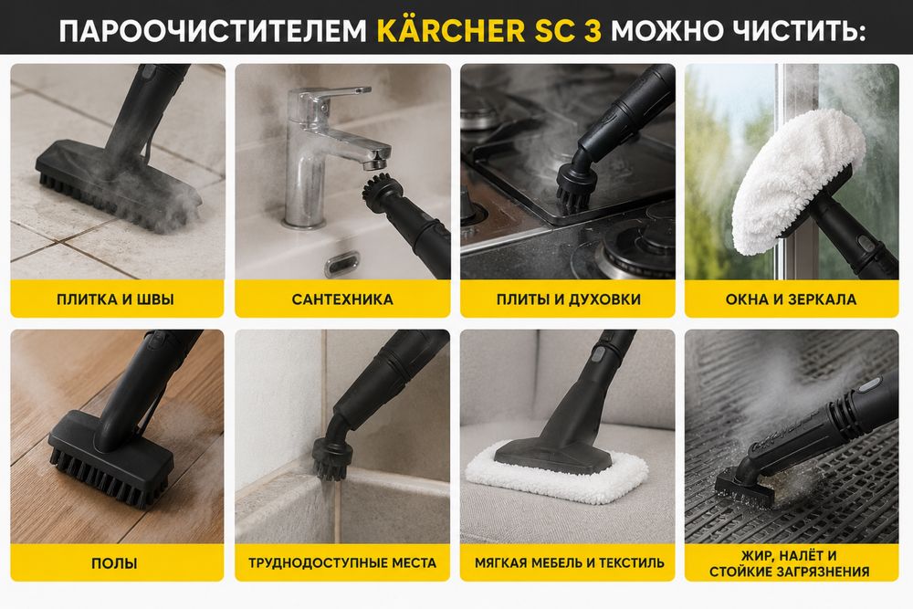 Аренда пароочистителя KÄRCHER SC 3.  Аренда моющего пылесоса KÄRCHER