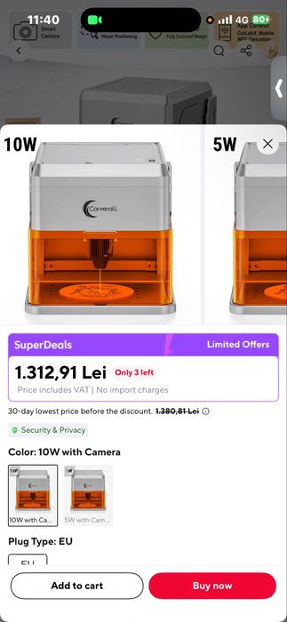 Laser Gravat carverall a1pro 10w