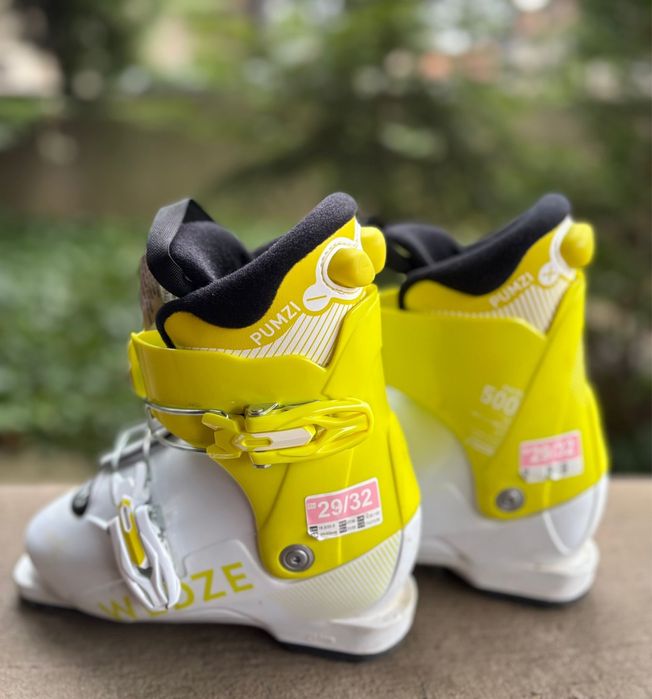 Echipament ski copii, clapari 29-32, skiuri 107, protectie spate.