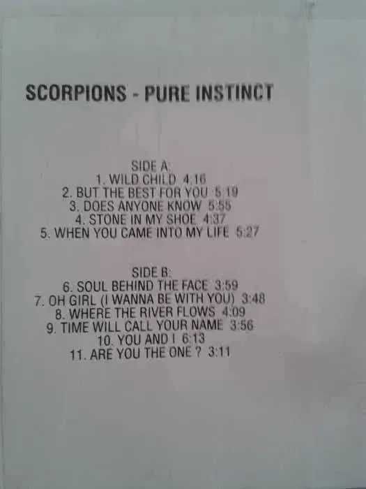 Caseta audio originala de colectie a trupei SCORPIONS