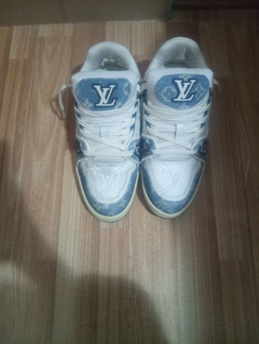 Louis Vuitton blue and white sneakers