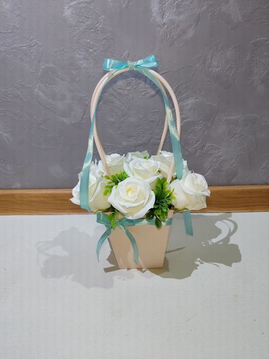 Интерьерный букет из мыльных роз — Не вянет до 5 лет!