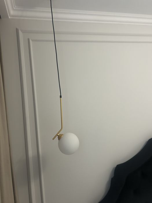 2x pendule cu glob din sticla mata