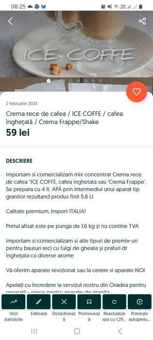 Crema rece de cafea, ICE COFFEE, Cafea înghețată, FRAPPE, Ice Shake