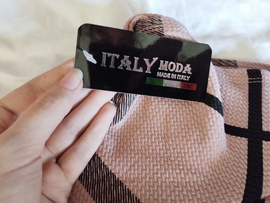 Rochie Cămașă Italy Moda în Carouri Roz Prăfuit
